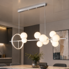 Підвісна люстра Levistella 918LP267-10 SL+WH срібло, 10 ламп G9 з LED-підсвіткою