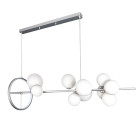 Підвісна люстра Levistella 918LP267-10 SL+WH срібло, 10 ламп G9 з LED-підсвіткою