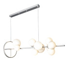 Підвісна люстра Levistella 918LP267-10 SL+WH срібло, 10 ламп G9 з LED-підсвіткою