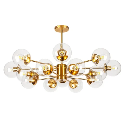 Люстра Levistella 7526033-16 BRZ+CL (бронза + прозрачное стекло), 16 плафонов