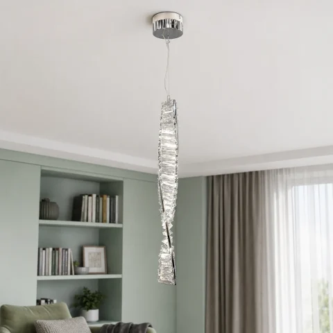 Довгий спіральний LED підвіс із прозорим склом MD230107/70CH Artlight