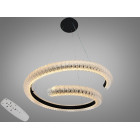 Сучасна підвісна LED люстра Diasha MD2509/800BK чорна кільцева 80 см з пультом
