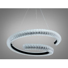 Сучасна підвісна LED люстра Diasha MD2509/800BK чорна кільцева 80 см з пультом