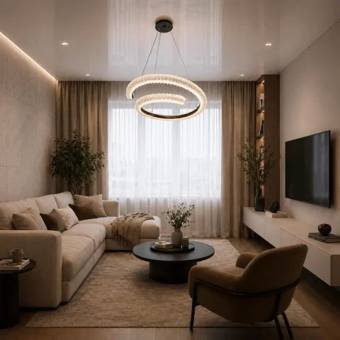 Подвесная LED люстра Diasha MD2509/800CG графит 132W с пультом до 22 м²