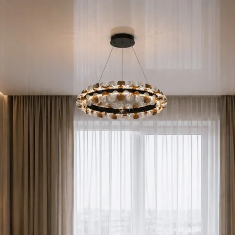 Современная подвесная LED люстра Diasha MD2511/600BK черная 86 Вт с пультом Современная подвесная LED люстра Diasha MD2511/600BK черная 86 Вт с пультом