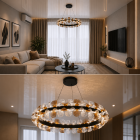 Сучасна підвісна LED люстра Diasha MD2511/600CG графіт 85W з пультом до 20 м2