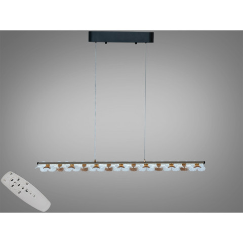 Підвісна LED люстра Diasha MD25115/1000CG шампань 55Вт пульт 3 режими