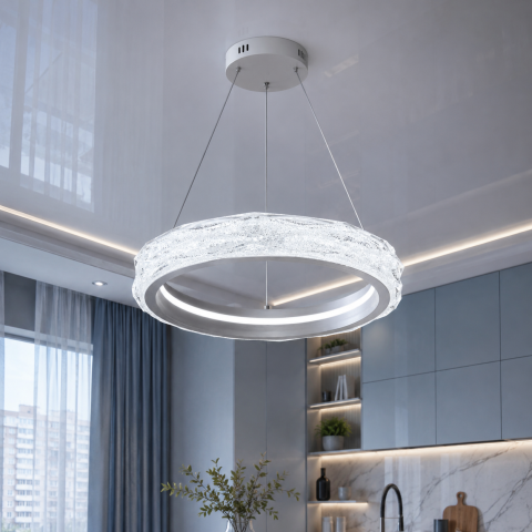 Кільцева LED-люстра Diasha MD3528/400CG шампань 40 Вт 2200 Лм з пультом
