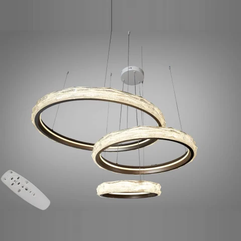 Підвісна LED-люстра Diasha MD35285/800+600+400CG шампань 195Вт, пульт Підвісна LED-люстра Diasha MD35285/800+600+400CG шампань 195Вт, пульт