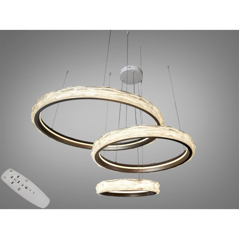 Підвісна люстра LED Diasha MD35285/800+600+400CG шампань 195Вт пульт Підвісна люстра LED Diasha MD35285/800+600+400CG шампань 195Вт пульт