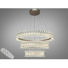 Підвісна LED-люстра Diasha MD3529/800+600+400CG для вітальні, зали та сходів, 122 W, пульт, 78 см, 15-25m2 Підвісна LED-люстра Diasha MD3529/800+600+400CG для вітальні, зали та сходів, 122 W, пульт, 78 см, 15-25m2