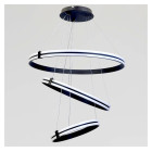 Велика триярусна LED люстра MD78099/80+60+40BK Artlight із чорними кільцями Велика триярусна LED люстра MD78099/80+60+40BK Artlight із чорними кільцями