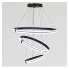 Велика триярусна LED люстра MD78099/80+60+40BK Artlight із чорними кільцями Велика триярусна LED люстра MD78099/80+60+40BK Artlight із чорними кільцями