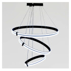 Велика триярусна LED люстра MD78099/80+60+40BK Artlight із чорними кільцями Велика триярусна LED люстра MD78099/80+60+40BK Artlight із чорними кільцями