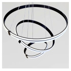 Велика триярусна LED люстра MD78099/80+60+40BK Artlight із чорними кільцями Велика триярусна LED люстра MD78099/80+60+40BK Artlight із чорними кільцями