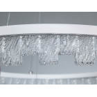 Стильна підвісна LED-люстра для залу Diasha MD78201/600+400WH, біла, 2 кільця, 82 W, акриловий декор