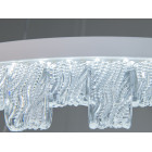 Стильна підвісна LED-люстра для залу Diasha MD78201/600+400WH, біла, 2 кільця, 82 W, акриловий декор