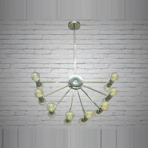 Потолочная люстра LED Diasha MTL-16CR Loft, 16 ламп E27, высота 93 см