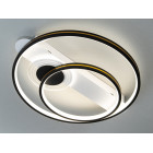 Стельова LED-люстра Diasha MX2247/2WH+BK, подвійне кільце, 64 W, Ø46 см