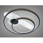 Стельова LED-люстра Diasha MX2247/2WH+BK, подвійне кільце, 64 W, Ø46 см