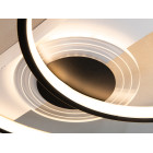 Стельова LED-люстра Diasha MX2247/2WH+BK, подвійне кільце, 64 W, Ø46 см
