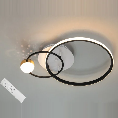 Люстра стельова LED Diasha MX2986-2A WH+BK, 35Вт, білий+чорний, діаметр 39 см
