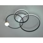Стельова люстра LED Diasha MX2987-3L WH+BK Rings, 55W, біло-чорний, сучасний стиль для коридору, спальні, вітальні