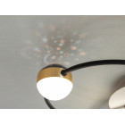 Стельова люстра LED Diasha MX2987-3L WH+BK Rings, 55W, біло-чорний, сучасний стиль для коридору, спальні, вітальні