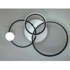 Люстра стельова LED Diasha MX2987-3S WH+BK, 45Вт, білий+чорний, сучасний стиль для вітальні, спальні, коридору Люстра стельова LED Diasha MX2987-3S WH+BK, 45Вт, білий+чорний, сучасний стиль для вітальні, спальні, коридору