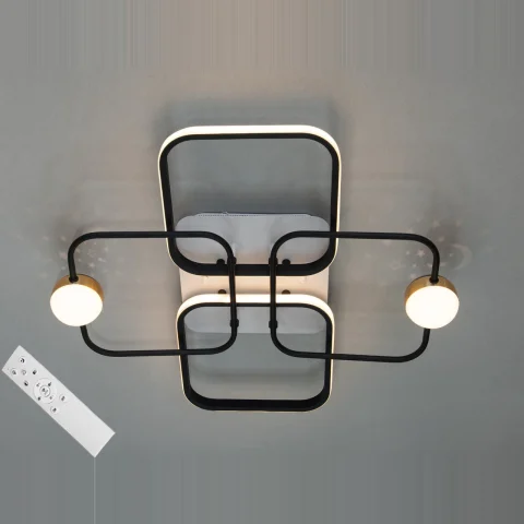 Люстра стельова LED Diasha MX2990-2+2A WH+BK, 55W, біло-чорна