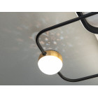 Люстра стельова LED Diasha MX2990-2+2A WH+BK, 55W, біло-чорна, сучасний стиль для коридору, спальні, кухні, кафе