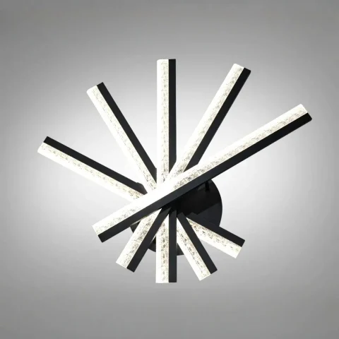 Стельова LED-люстра Diasha MX3072/5BK, багатолінійна геометрія, Ø62 см, 70 W