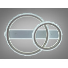 LED-люстра Diasha MX3528/600+400CG шампань 90 Вт з пультом, 2 кільця