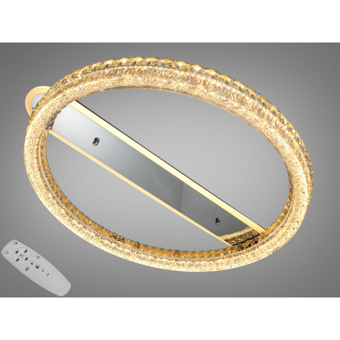 LED стельова люстра Diasha MX6027/600HR пульт хром 150 Вт CCT 20 м2
