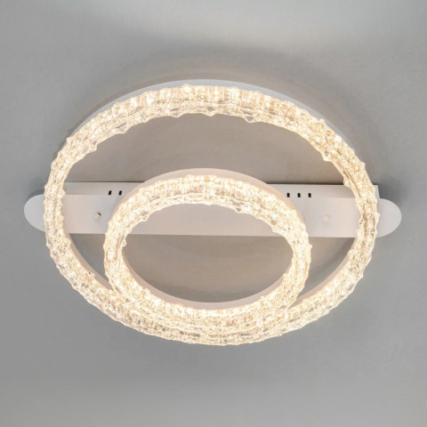 Стельова LED люстра кільця біла 72W