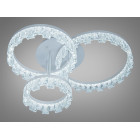 Сучасна стельова LED-люстра Diasha MX78204/1+1WH 87W, три акрилові кільця, 3 режими світла, 60×45 см Сучасна стельова LED-люстра Diasha MX78204/1+1WH 87W, три акрилові кільця, 3 режими світла, 60×45 см