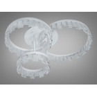 Сучасна стельова LED-люстра Diasha MX78204/1+1WH 87W, три акрилові кільця, 3 режими світла, 60×45 см Сучасна стельова LED-люстра Diasha MX78204/1+1WH 87W, три акрилові кільця, 3 режими світла, 60×45 см