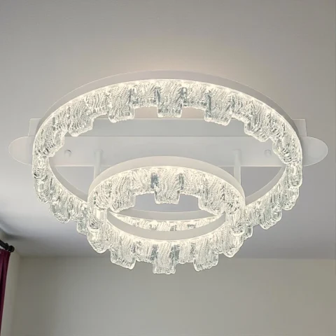 LED-світильник стельовий Diasha MX78205/400+200WH 55W, 2 кільця, 3 кольори світла, 40×50 см