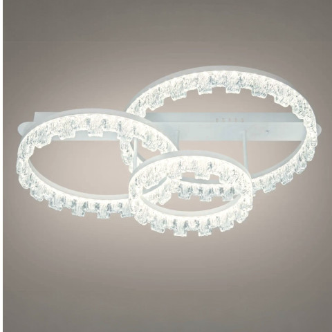 Стельова декоративна LED-люстра Diasha MX78205/500+400+300WH, потрійні акрилові кільця, 103W
