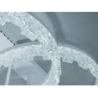 Стельова декоративна LED-люстра Diasha MX78205/500+400+300WH, потрійні акрилові кільця, 103W
