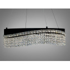 Підвісна LED люстра Diasha P7027/D600BK чорна 68W кришталь Підвісна LED люстра Diasha P7027/D600BK чорна 68W кришталь