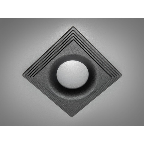 Точковий світильник Diasha PR-6-BK Aluminium, вбудований, 40W, MR16, чорний, для коридору, спальні, офісу, кафе