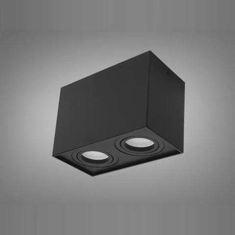Світильник накладний поворотний Diasha QXL-1725-S-BK MR16 G5.3, 40W, чорний, 2 лампи, для коридору, вітальні, кухні
