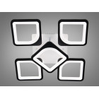 Люстра стельова LED Diasha S8060/4+1BK, 70W, чорна, з димером та ІЧ пультом, для вітальні, спальні, кухні, офісу Люстра стельова LED Diasha S8060/4+1BK, 70W, чорна, з димером та ІЧ пультом, для вітальні, спальні, кухні, офісу