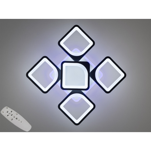 Стельовий світильник LED Diasha S8060/4+1BK, 85W, 3200K-6500K, чорний метал, сучасний стиль для дому