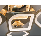Стельова LED-люстра Diasha S8060/4+1G з пультом, золота, 72W, 3960 lm, квадратні акрилові плафони 42×42 см