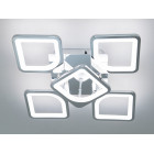 Стельова LED-люстра Diasha S8060/4+1HR з пультом і димером, хром, 70W, 3850 lm, квадратні акрилові плафони 44×44 см Стельова LED-люстра Diasha S8060/4+1HR з пультом і димером, хром, 70W, 3850 lm, квадратні акрилові плафони 44×44 см