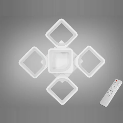 Потолочная люстра LED Diasha S8060/4+1WH 72W, с ИК пультом, для спальни, гостиной, коридора, IP20 Потолочная люстра LED Diasha S8060/4+1WH 72W, с ИК пультом, для спальни, гостиной, коридора, IP20