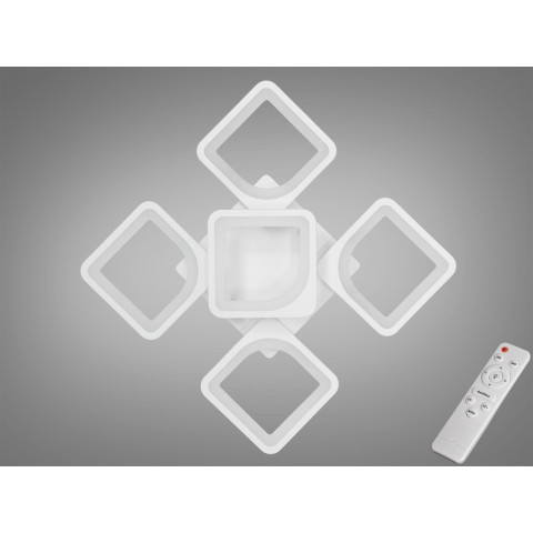 Люстра стельова LED Diasha S8060/4+1WH 72W, з ІЧ пультом, для спальні, вітальні, коридору, IP20