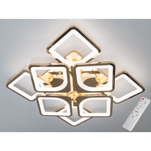 Смарт-люстра LED Diasha S8060/4+4G 115W, 6325 лм, золота, для вітальні, спальні, кухні